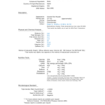 Okumidori matcha lab test report (certificate of analysis)