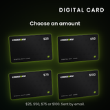 Chazoku digital gift card amounts: $25, $50, $75 and $100
