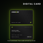 Front and back of the Chazoku digital gift card