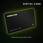 Chazoku digital gift card, matte black with Spring Bud green glow, delivered by email