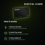 How the Chazoku digital gift card works: pick an amount, send it by email now or on a date, redeem at chazoku.com