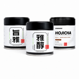 Chazoku Matcha Sampler Set: Samidori, Okumidori and Dark Roast Hojicha 35g tins